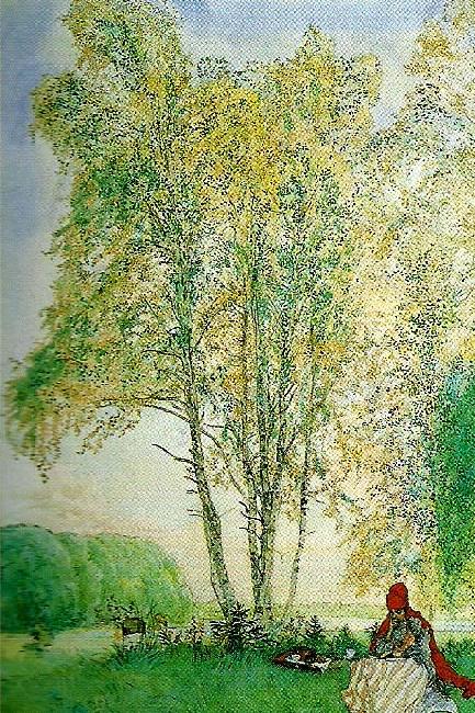 Carl Larsson unnader bjorkarna-bjorkarne